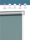 Рулонная штора Однотонный Бирюзово-синий блэкаут - превью фото 3